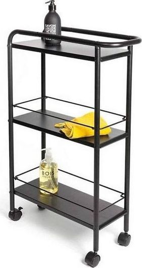 Boston Επιδαπέδια Ραφιέρα Μπάνιου Μεταλλική με 3 Ράφια 45x18x72.5cm