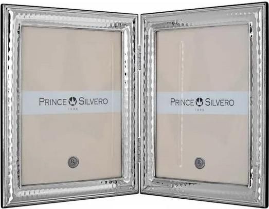 Πολυκορνίζα Prince Silvero MA / 410-2D Ασήμι 2 Θέσεων Επιτραπέζια Ορθογώνια 9x13cm Ασημί