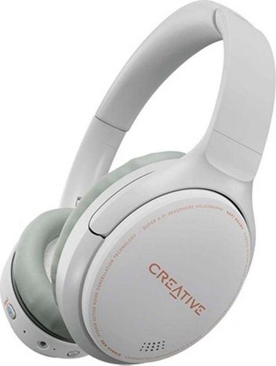 Creative Zen Hybrid Ασύρματα/Ενσύρματα Over Ear Ακουστικά με 27 ώρες Λειτουργίας Λευκό