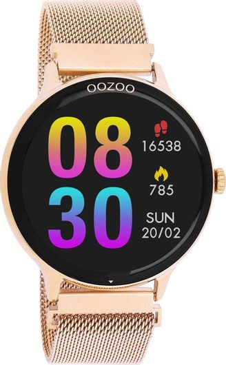 Oozoo Watch Q00138 45mm Stainless Steel Case & Strap Rose Gold