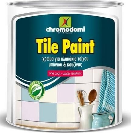 Χρώμα Χρωμοδομή Tile Paint 0.75lt Λευκό