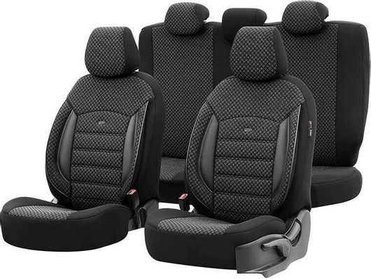 Σετ Καλύμματα Αυτοκινήτου Otom Βαμβακερά Sport Plus Design 11τμχ Μαύρο