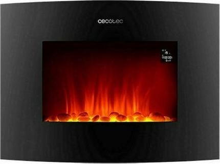 Ηλεκτρικό Τζάκι Cecotec 2250 Curved Flames Connected WiFi Επιτοίχιο 2000W 60x46.5cm Μαύρο