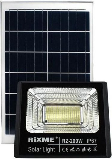 Ηλιακός Προβολέας LED Στεγανός 200W με Τηλεχειριστήριο IP67