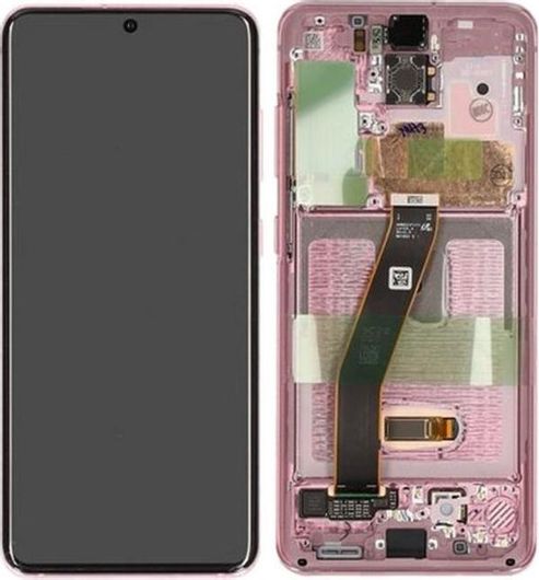 Οθόνη Κινητού με Μηχανισμό Αφής Samsung Service Pack για Galaxy S20 / S20 5G Ροζ