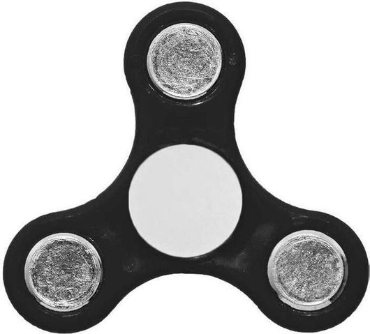 Fidget Spinner 1 Minute Anti Stress Πλαστικό Μαύρο / Λευκό