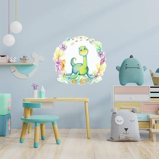 Αυτοκόλλητο Παιδικού Δωματίου IDP Creations Μικρός Πράσινος Δεινόσαυρος Large