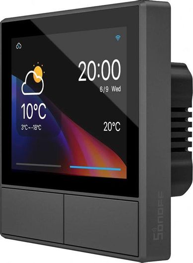 Διακόπτης Sonoff Smart Panel Ελέγχου Nspanel με Οθόνη Αφής 2-Gang με Wi-Fi Γκρι