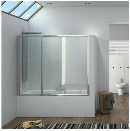 Διαχωριστικό Ντουζιέρας Karag Penta K-100 Διαχωριστικό Μπανιέρας με Συρόμενη Πόρτα 140x148cm Διάφανο