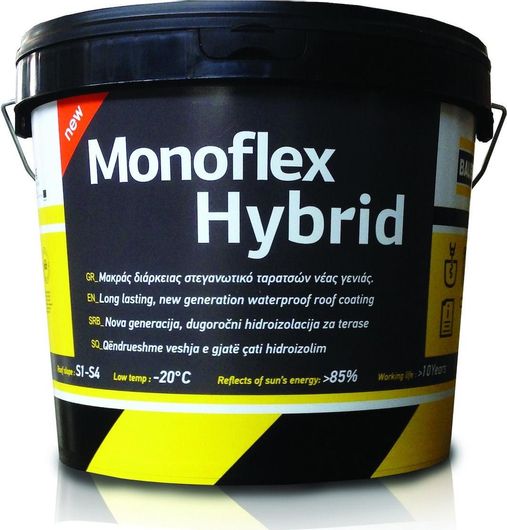 Στεγανωτικό Bauer Monoflex Nanohybrid Ελαστομερές Επαλειφόμενο 13kg Λευκό