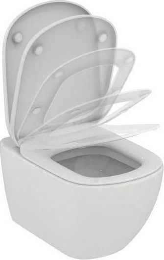 Λεκάνη Τουαλέτας Ideal Standard Tesi HF Κρεμαστή με Slim Κάλυμμα Soft Close Λευκό