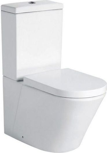 Λεκάνη Τουαλέτας Karag Sorento Back to Wall Δαπέδου με Καζανάκι με Κάλυμμα Soft Close Λευκό