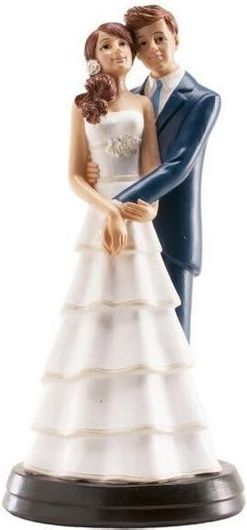 Γαμήλια Κορυφή Νυφικό Ζευγάρι με Δεμένα Χέρια 18cm