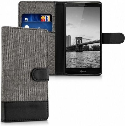 Θήκη Κινητού KW Book Cover για LG G Flex 2 Υφασμάτινη Γκρι