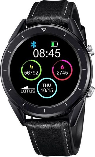 Smartwatch Lotus L50009 / 1 31mm Stainless Steel & Leather Strap Black