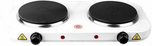 Επιτραπέζια Εστία Hoomei Εμαγιέ Διπλή Λευκό