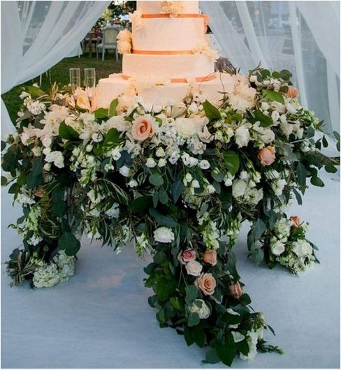 Τεχνητά Άνθη Διακόσμησης Τραπεζιού Τούρτας Γάμου