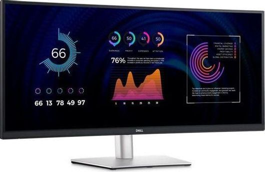 Dell P3424WE IPS Curved Monitor 34" QHD 3440x1440 με Χρόνο Απόκρισης 8ms GTG