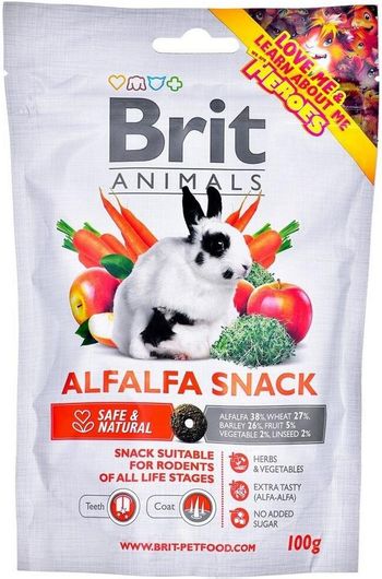 Λιχουδιά για Κουνέλι Brit Alfalfa Snack 100gr