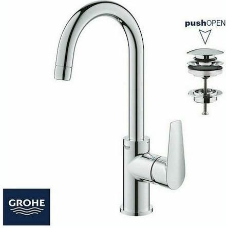 Μπαταρία Νιπτήρα Grohe Bauedge Αναμεικτική Ψηλή Χρωμέ