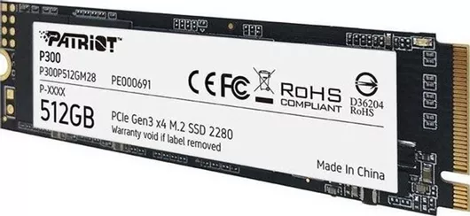 SSD Patriot P300 256GB M.2 NVMe PCI Express 3.0