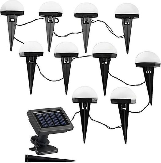 Ηλιακά LED Factory Αδιάβροχα Καρφωτά Χωνευτά Λαμπάκια Γιρλάντα 3.8m με Ηλιακό Πάνελ & Ψυχρό Λευκό Φωτισμό 42681474