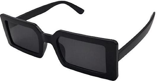 Γυναικεία Γυαλιά Ηλίου Ορθογώνια με Μαύρο Σκελετό & Μαύρο Φακό