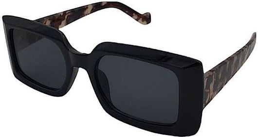 Γυναικεία Γυαλιά Ηλίου Τετράγωνα με Πολύχρωμο Σκελετό & Μαύρο Φακό