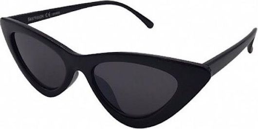 Γυναικεία Γυαλιά Ηλίου Cat Eye με Μαύρο Σκελετό & Μαύρο Φακό
