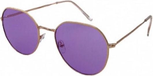 Γυναικεία Γυαλιά Ηλίου Στρογγυλά με Μοβ Φακό