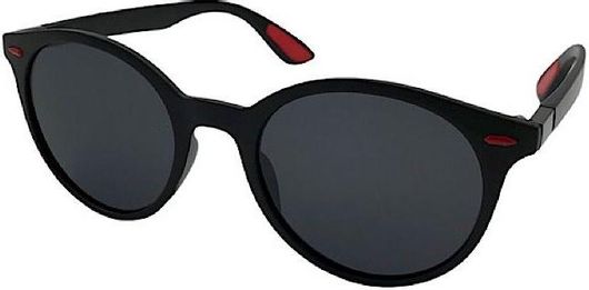 Ανδρικά Γυαλιά Ηλίου Στρογγυλά με Μαύρο Σκελετό & Μαύρο Φακό