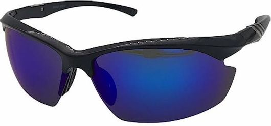 Ανδρικά Γυαλιά Ηλίου Μάσκα με Μαύρο Σκελετό & Μπλε Φακό