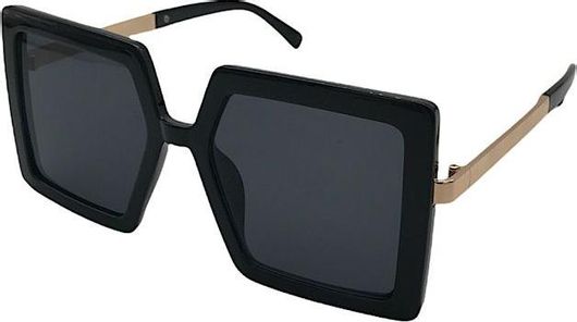 Γυναικεία Γυαλιά Ηλίου Τετράγωνα Oversized με Μαύρο Σκελετό & Μαύρο Φακό