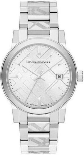 Γυναικείο Ρολόι Burberry με Μεταλλικό Μπρασελέ Ασημί