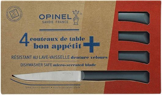 Μαχαίρια Opinel No 125 Bon Appetit+ Κουζίνας Σετ 4τμχ Γκρι
