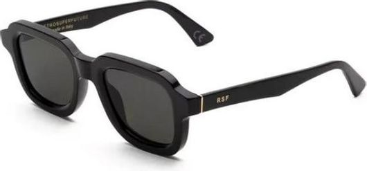 Γυαλιά Ηλίου Retro Super Future Lazarus VR5 με Μαύρο Κοκάλλινο Σκελετό & Γκρι Φακό