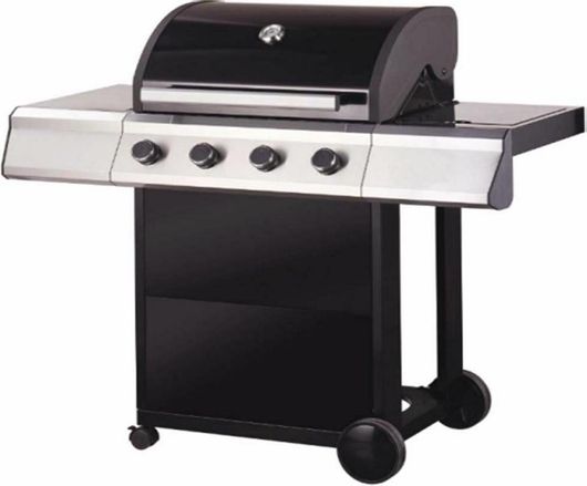 Ψησταριά Υγραερίου Kaiser Inova Σχάρας με 3 Εστίες & Πλαϊνό Μάτι 9kW 41.5x61cm Ασημί / Μαύρο