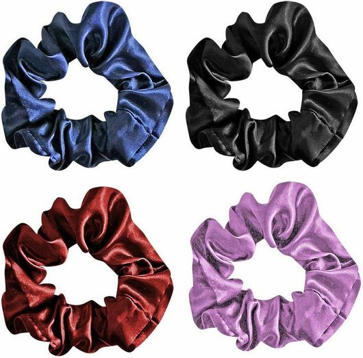 Scrunchy Μαλλιών  4teen4ty 401148 Σατέν 12τμχ Πολύχρωμο