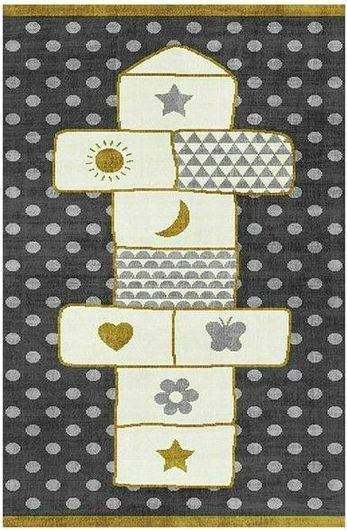 Παιδικό Χαλί Ezzo 160x230cm Hopscotch Γκρι