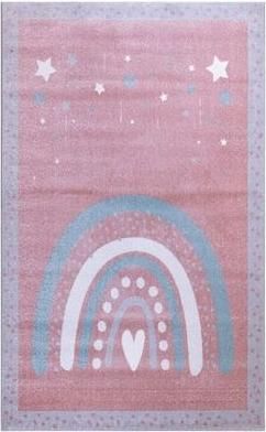 Παιδικό Χαλί Ezzo Ουράνιο Τόξο 133x190cm 11mm Ροζ