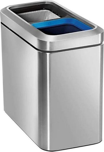 Κάδος Ανακύκλωσης Simplehuman Μεταλλικός Διπλός 10lt Inox