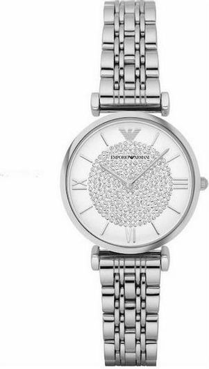 Γυναικείο Ρολόι Emporio Armani AR1925 με Μεταλλικό Μπρασελέ Ασημί