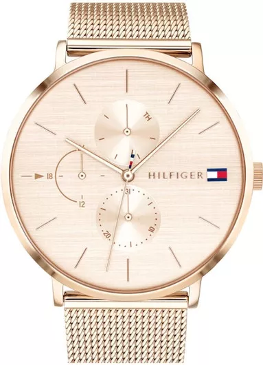 Γυναικείο Ρολόι Tommy Hilfiger 1781944 με Μεταλλικό Μπρασελέ Ροζ Χρυσό