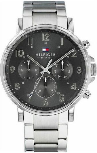 Ανδρικό Ρολόι Tommy Hilfiger 1710382 με Μεταλλικό Μπρασελέ Ασημί