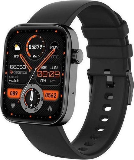 Smartwatch Colmi P71 45mm Silicone Strap Black