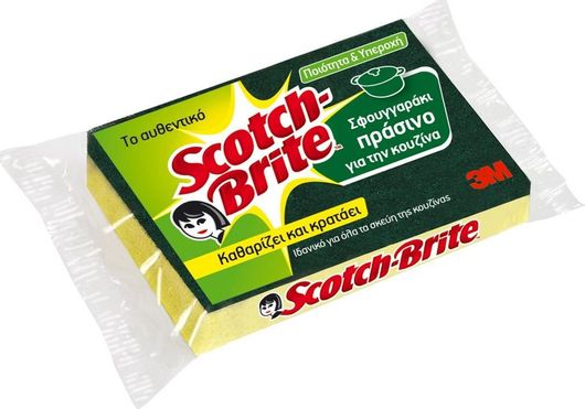 Σφουγγάρι Πιάτων Scotch Brite Classic Κίτρινο