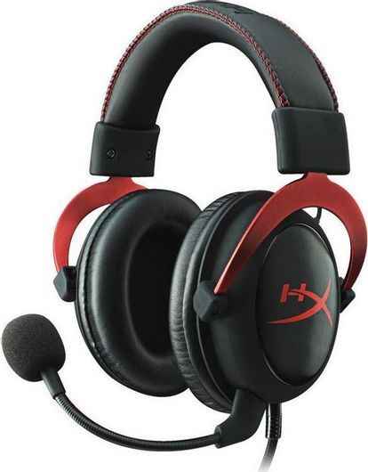 HyperX Cloud II Over Ear Gaming Headset με σύνδεση USB/2x3.5mm Κόκκινο