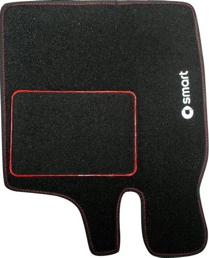 Πατάκια Αυτοκινήτου Dragon για Smart W450 1999-2007 Μπροστινά Μοκέτα Κόκκινο