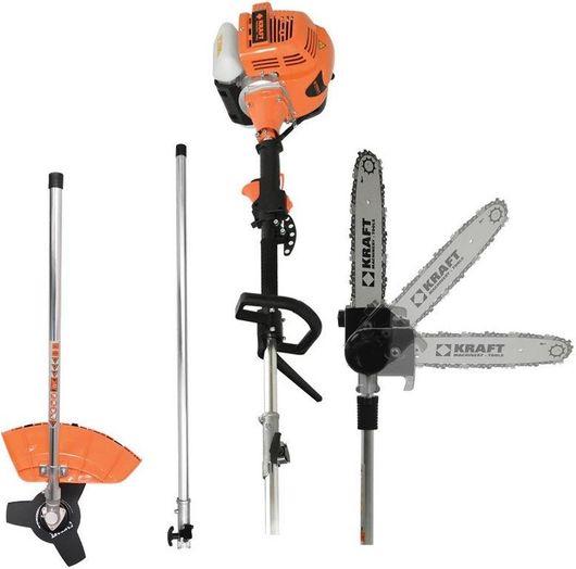 Πολυμηχάνημα Κήπου Kraft 691074 Βενζίνης με Κονταροπρίονο Χλοοκοπτικό & Μπορντουροψάλιδο