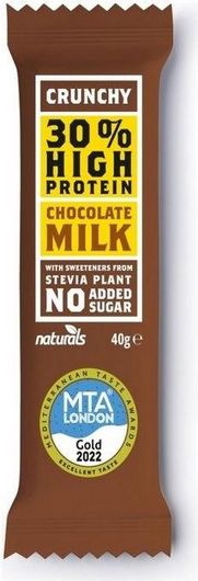 Μπάρα Naturals Crunchy με 30% Πρωτεΐνη & Γεύση Milk Chocolate 40gr